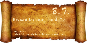 Braunsteiner Teréz névjegykártya